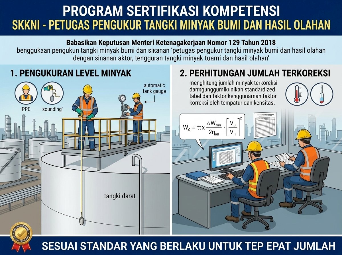 Petugas Pengukur Tangki Minyak Bumi dan Hasil Olahan